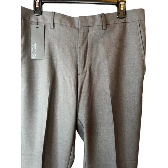 KENNETH COLE Reaction Plain Front Pants in Dark Gray Men's Size 33 W x 32 L - Picture 8 of 13